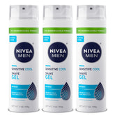 NIVEA MEN gel de afeitar frontal mostrando envase y frescura
