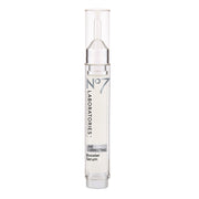 No7 botella frontal del serum que muestra diseño y uso práctico