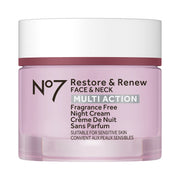 No7 crema noche frontal 50ml empaquetado elegante y beneficios reafirmantes