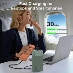 NOBIS detalle de los dos USB-C y dos USB-A para cargas simultáneas eficientes