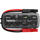 NOCO Boost X front view showing compact rugged case and controls for confident use