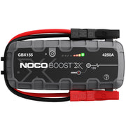NOCO Boost X front view showing compact rugged case and controls for confident use