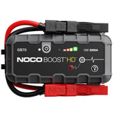 NOCO GB70 vista frontal mostrando controles y diseño robusto, facilidad de uso