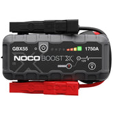 NOCO Boost X GBX55 vista frontal con diseño robusto y protección fiable