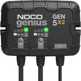 NOCO GEN5X2 front panel showing LEDs and mode buttons for clear status