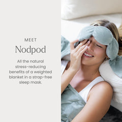 nodpod textura microfleece interior suave para confort ocular