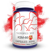 Nootropics Depot KSM-66 front packaging showing bottle and label for trusted potency