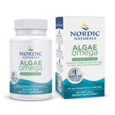 Nordic Naturals botella frontal, envase claro y etiqueta legible para elegir omega vegetal