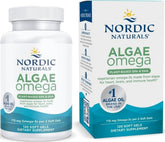 Nordic Naturals frasco frontal mostrando 120 cápsulas, confianza y pureza