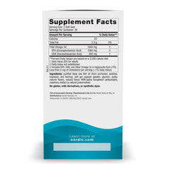 Nordic Naturals cápsula blanda en primer plano, fácil de tragar