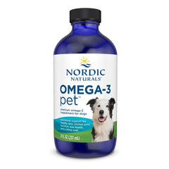 Nordic Naturals frasco 8 oz de aceite de pescado para perros, presentación clara
