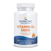 Nordic Naturals envase frontal de Vitamin D3 5000 IU, fácil identificación y confianza