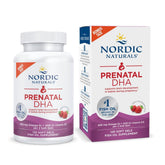 Nordic Naturals bottle front view showing product name and strawberry flavor for easy identification