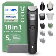 Norelco All-in-One 5000 vista frontal con controles visibles y diseño ergonómico