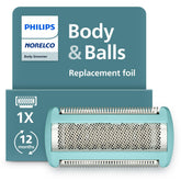 Philips Norelco lámina frontal mostrando ajuste preciso y protección de la piel