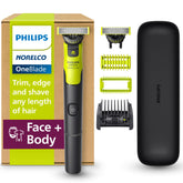 Philips Norelco OneBlade 360 front view showing kit and ergonomic handle for easy control