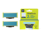 Norelco OneBlade hoja frontal mostrando diseño y compatibilidad, mayor precisión
