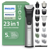 Norelco Philips frontal del dispositivo mostrando diseño robusto y control cómodo