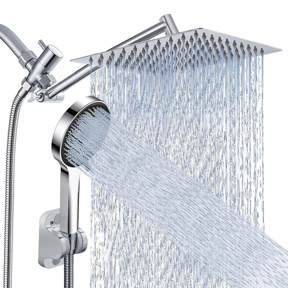 nottia front view of dual showerhead showing full coverage benefit