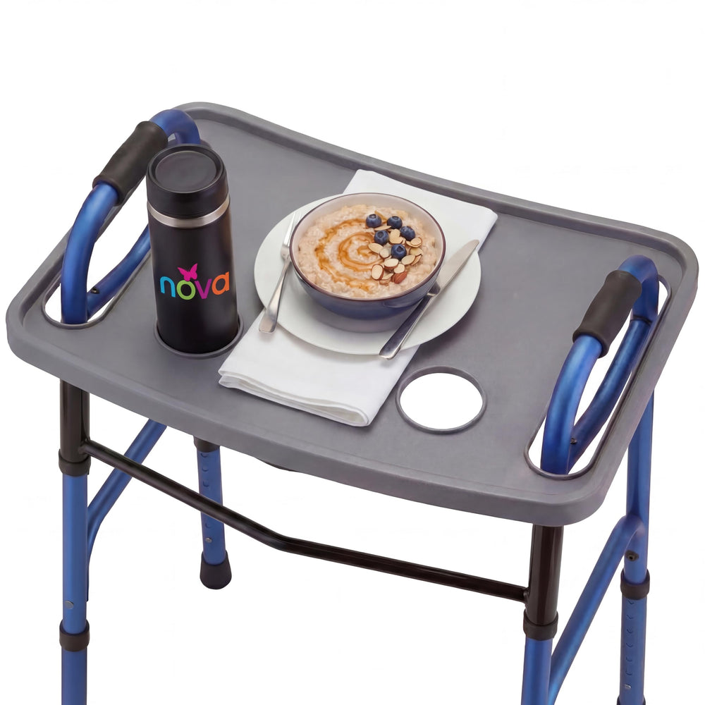 NOVA bandeja vista frontal con superficie estable y bordes antideslizantes
