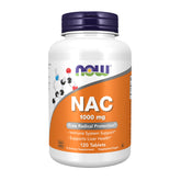 NOW Foods frontal del paquete mostrando 120 tabletas y beneficios