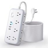 NTONPOWER regleta frontal mostrando diez enchufes y cuatro puertos USB