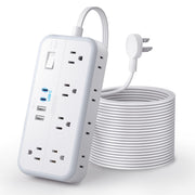 NTONPOWER regleta frontal mostrando diez enchufes y cuatro puertos USB