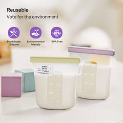 Nuliie bolsa con leche y marcas de medición para control de volumen