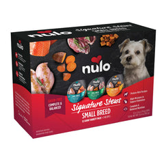 Nulo pack frontal con 12 latas mostrando variedad y conveniencia