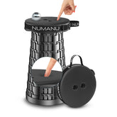 NUMANU stool front view showing stable base and ready-to-use benefit