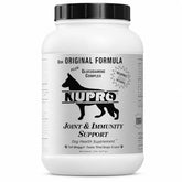 Nupro brand five-pound tub front label showing product and benefits