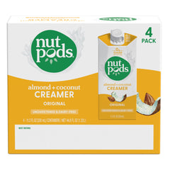 nutpods vertido en taza de café realzando color y cremosidad del café