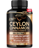 NUTRAHARMONY front bottle view showing product name and capsule count, highlights convenience