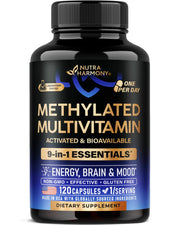 NUTRAHARMONY envase frontal mostrando multivitamínico 9 en 1 y confianza