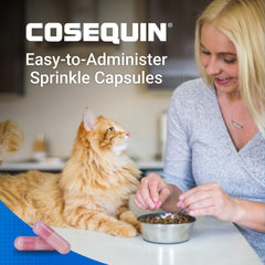 NutraMax Cosequin 80 count bottle beside measuring scale for size reference