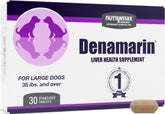 Nutramax Denamarin frasco frontal mostrando envase y beneficio de apoyo hepático