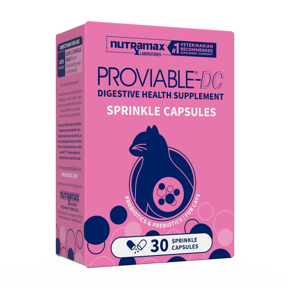 Nutramax Proviable frente del empaque mostrando envase claro y beneficios