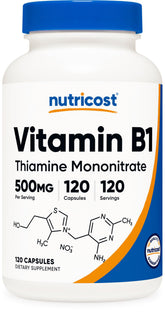 Nutricost frasco frontal mostrando 120 cápsulas y fácil identificación