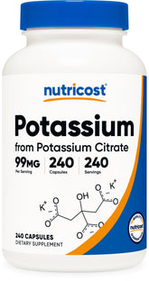 Nutricost botella frontal mostrando 240 cápsulas y etiqueta clara