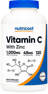 Nutricost frente del envase mostrando beneficios y cantidad de porciones