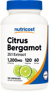 Nutricost frasco frontal mostrando 120 cápsulas y claridad de dosis