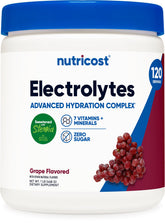 Nutricost frente del envase mostrando presentación y sabor uva para hidratación