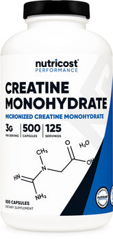 Nutricost bottle front label showing product name and servings