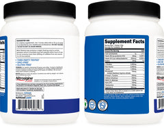 Nutricost mixed drink in glass showing vivid blue raspberry flavor and easy drinking