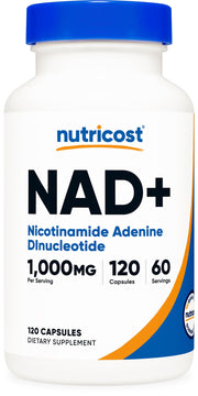 Nutricost front packaging showing bottle and supplement name with clear benefits