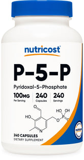 Nutricost frasco frontal mostrando 240 cápsulas y etiqueta clara
