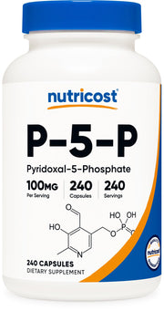Nutricost frasco frontal mostrando 240 cápsulas y etiqueta clara
