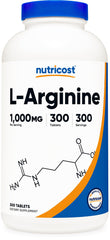 Nutricost frasco frontal con 300 tabletas claro y práctico para suministro prolongado