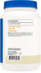 Nutricost ingredient label close-up showing NSF and GMP info for verified quality