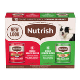 Nutrish front packaging showing chicken and beef variety and convenience